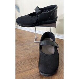 DREW Sz 6.5 Wide Active Maryjane Black Breathable Shoes Orthopedic Comfort